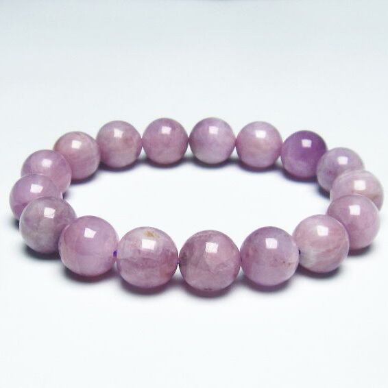 クンツァイト ブレスレット 12mm ミルキークンツァイト 一点物 メール便送料無料 [M便 1/10] 111-19695