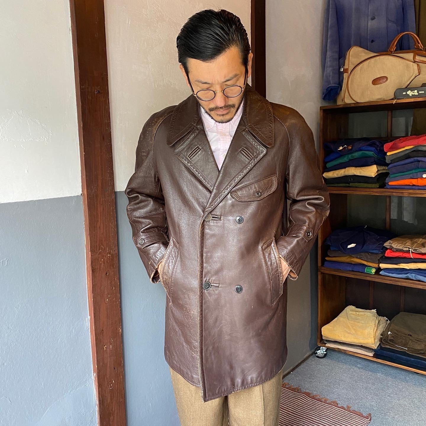 1950年代【フランス製】レザー カーコート | 【OWN KYOTO 1950年代【フランス製】レザー カーコート | 【OWN KYOTO