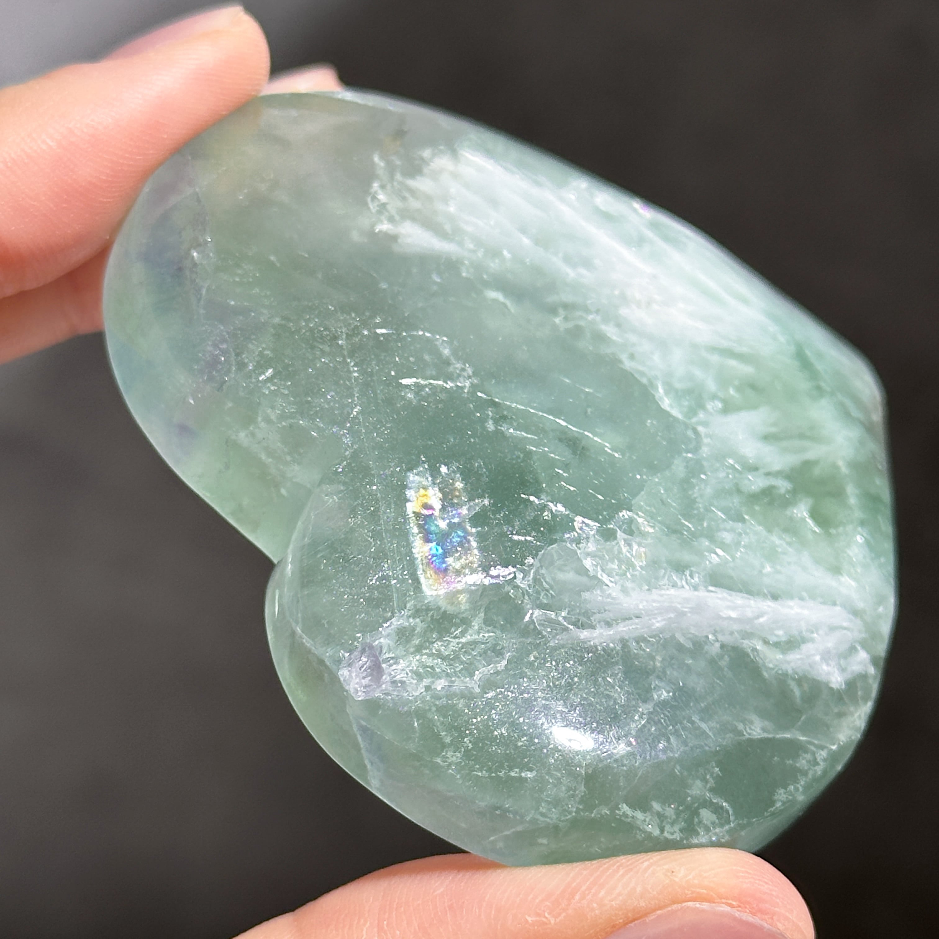 エンジェルフェザーフローライトハート 21◇ Angel Feather Fluorite