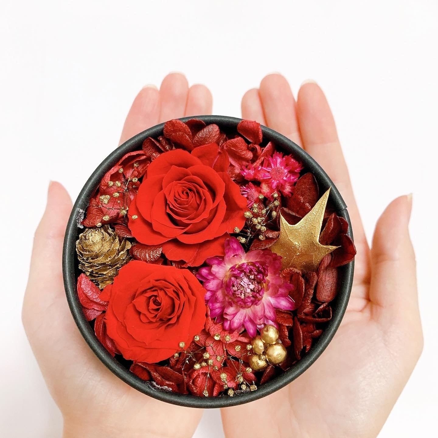 プリザーブドフラワー クリスマスミニBOX ボックスアレンジ