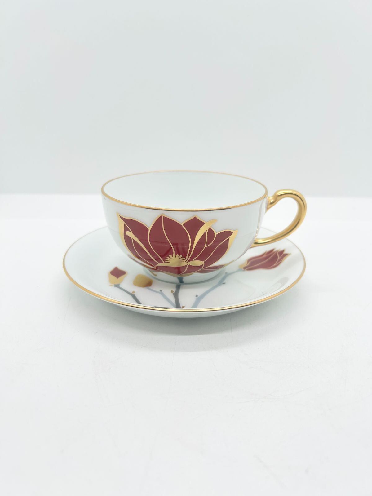 大倉陶園】 マグノリア ティー・コーヒー碗皿 89c/e205 | 若林陶器