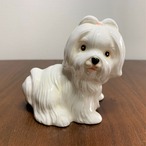 ビンテージ レトロかわいい マルチーズ  犬 フィギュリン / Retro  Vintage Dog Figurine