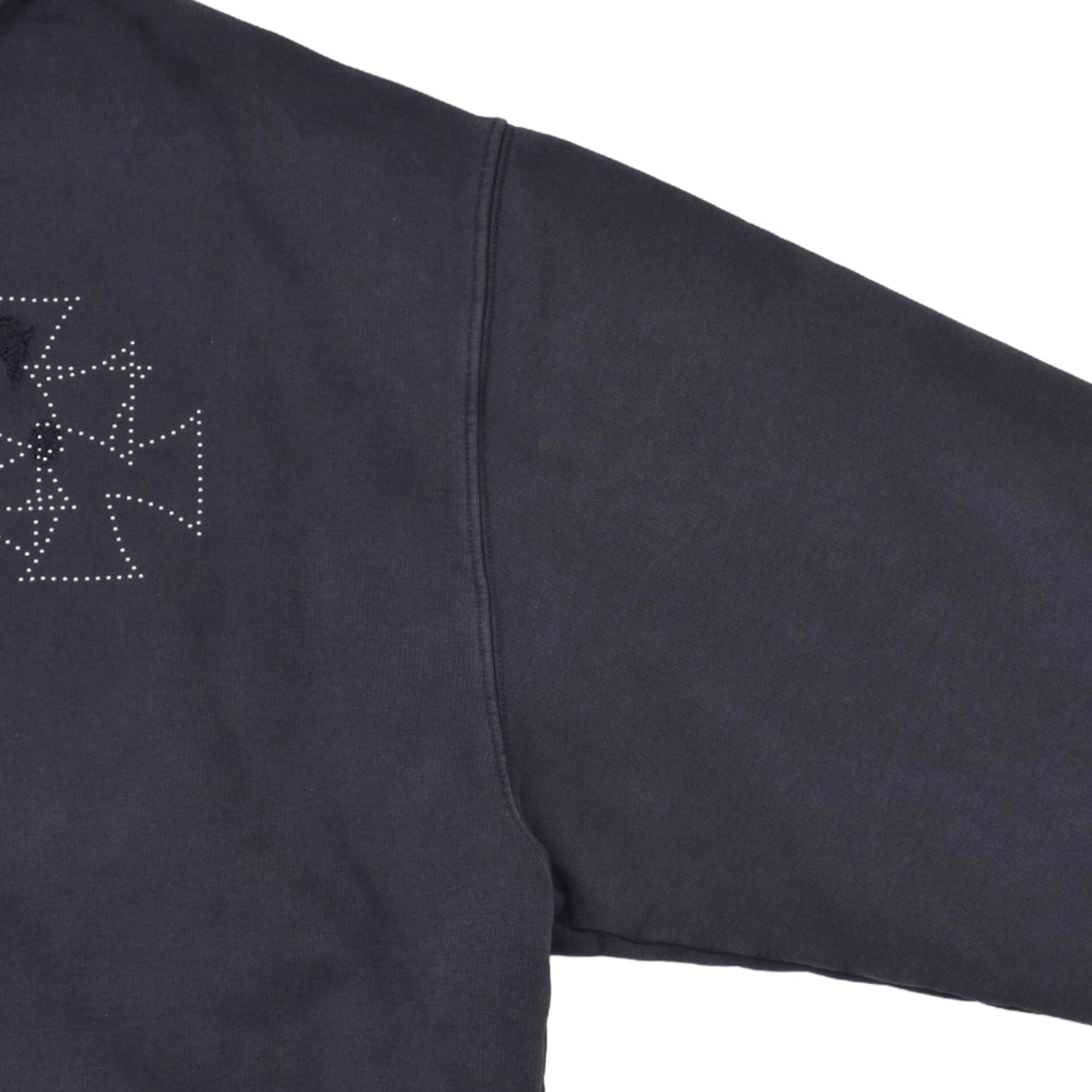 【ASKYURSELF】RAW CROSS STUDS ZIP HOODIE - 10