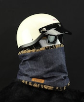 ROBIN NECK WARMER デニムBL&ブラウンレオパード
