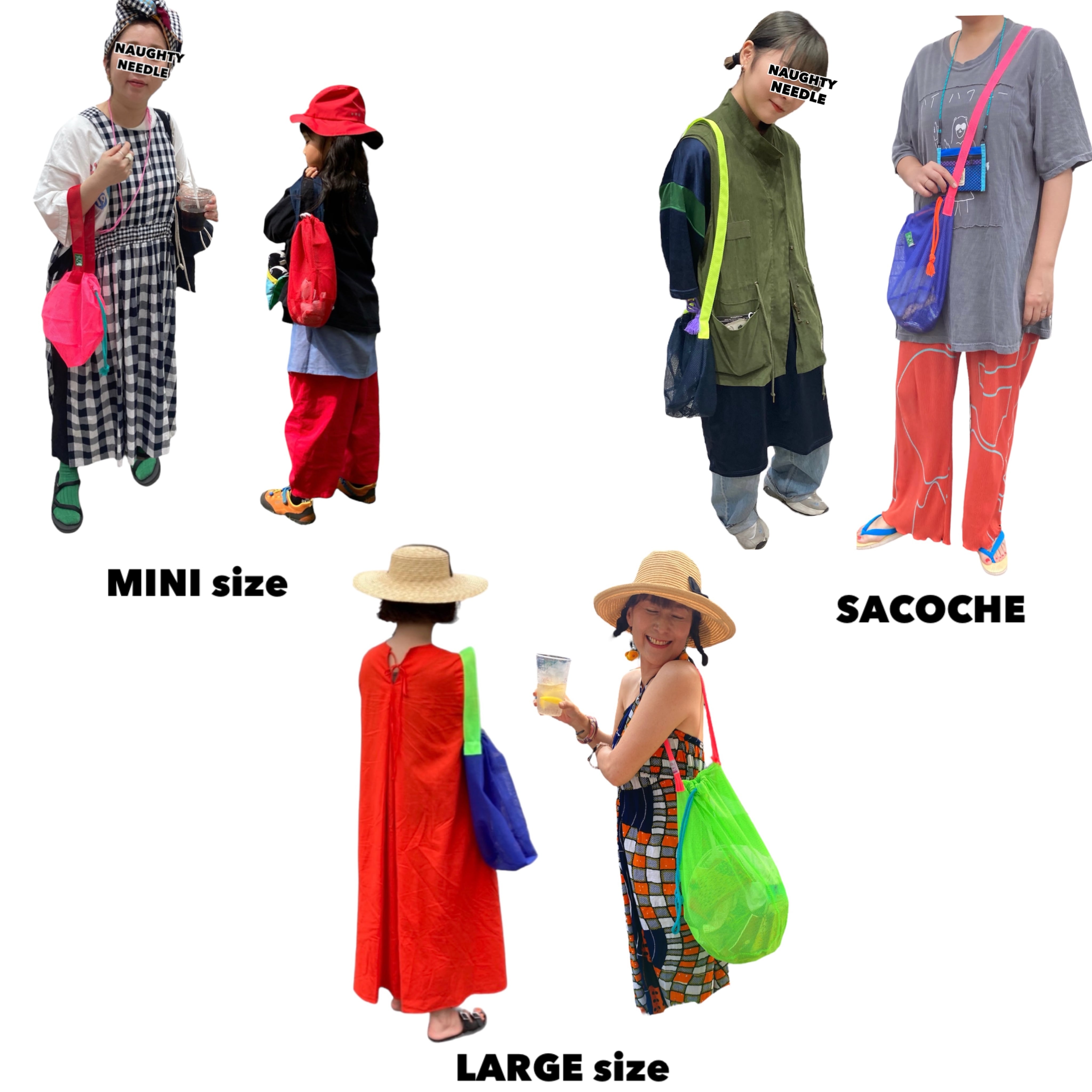 【新品未使用】I Don't Like Mondays. メッシュバッグ mica della valle メッシュバッグ small ホワイト |トートバッグ