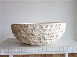 天然大理石 洗面ボウル40cmIV04 ウォッシュボウル 手洗い鉢 手洗器 洗面器 手洗いボウル 洗面用品 マーブル Φ40 × H15.5cm idawash