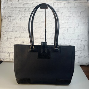 GUCCI グッチ   キャンバス ハンドバッグ ブラック A-9502