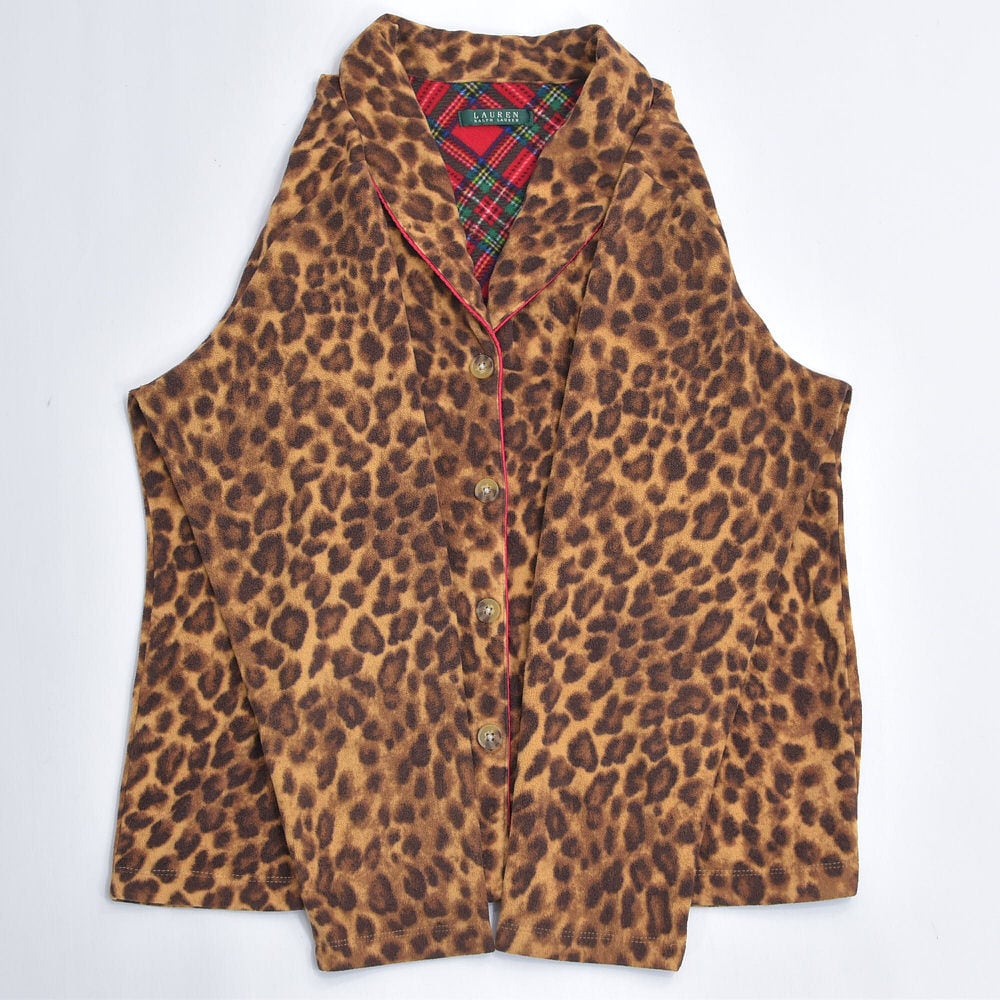 LAUREN RALPH LAUREN ラルフローレン レオパード柄 パジャマ シャツ