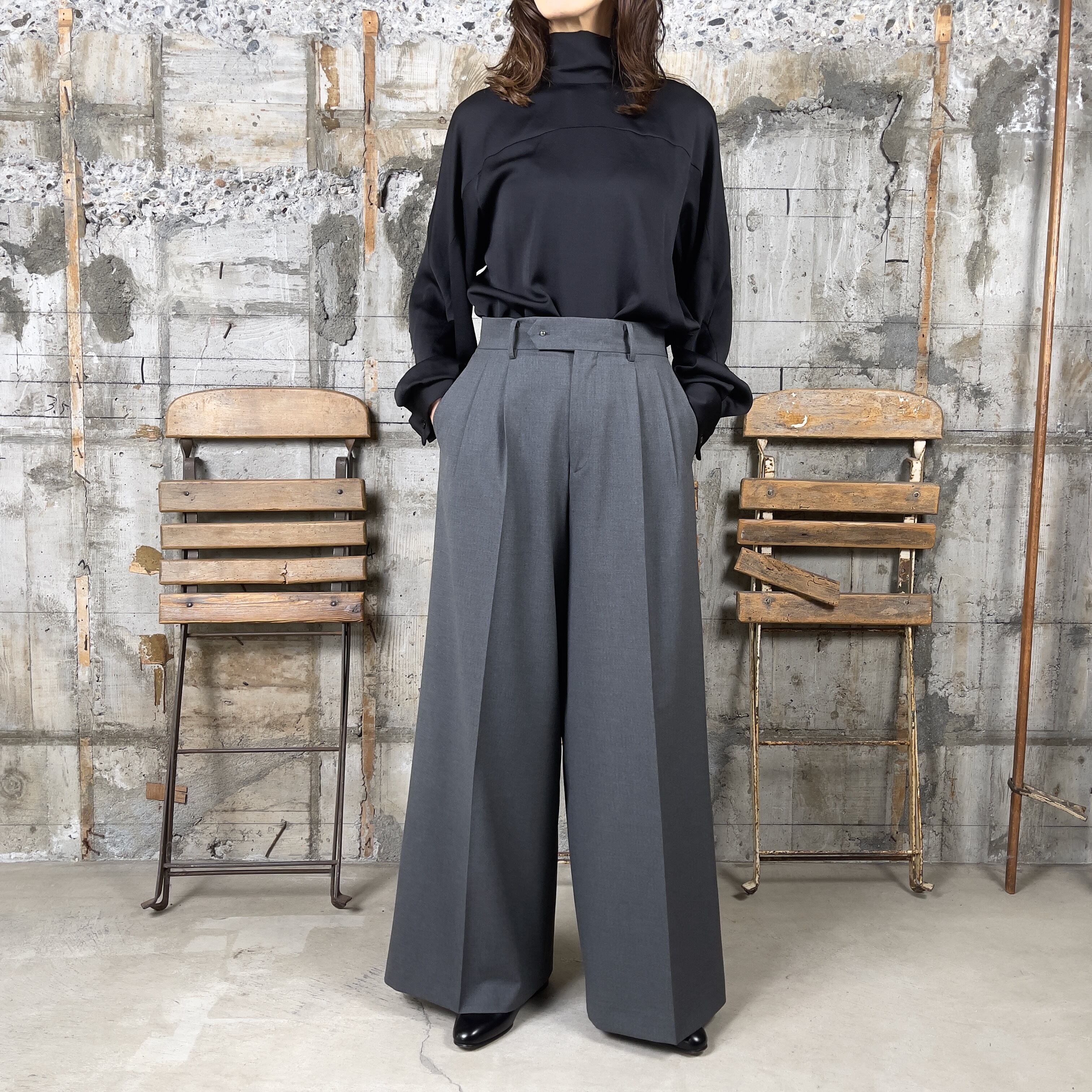 HYKE【ハイク】P/R STRETCH WIDE LEG PANTS (13299) | glamour online