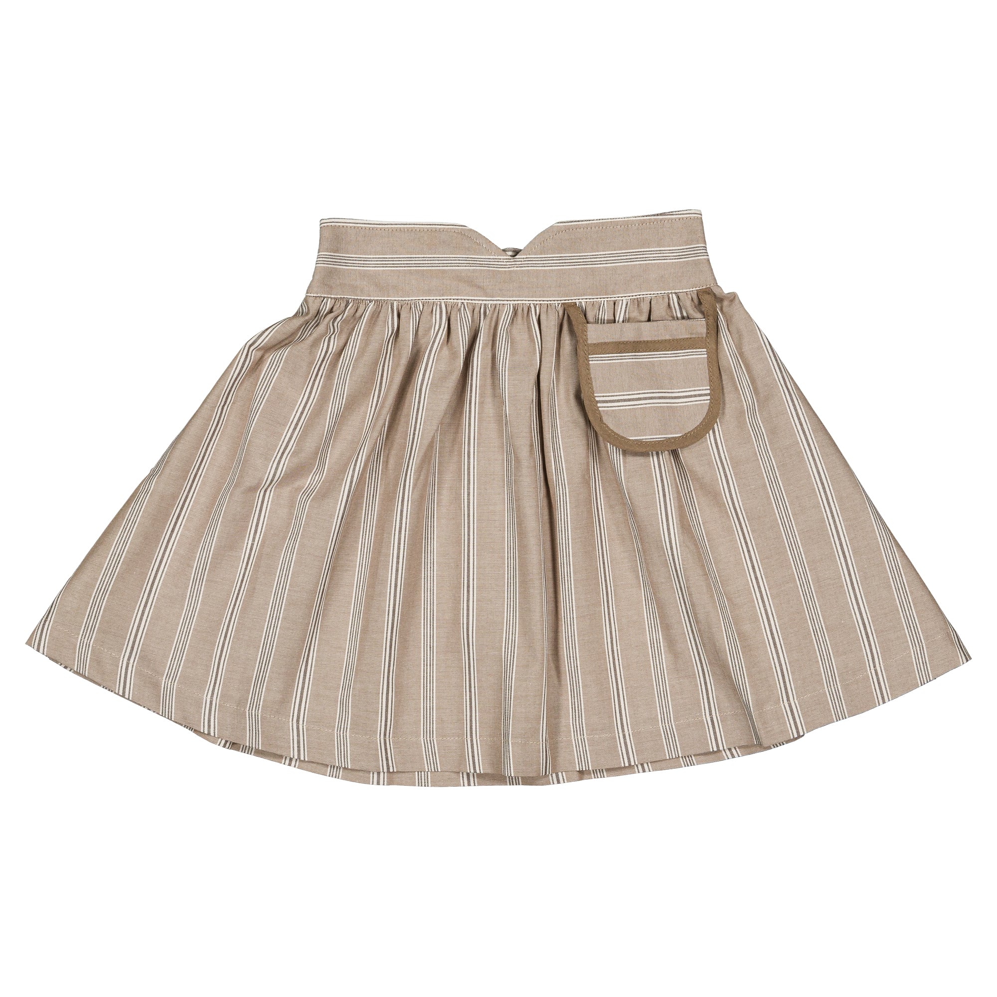 予約【Maison Marelle】Skirt TOURNON - dark beige stripes / 18M~5Y / 6月上旬以降入荷