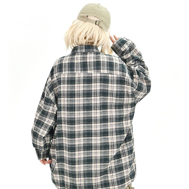 リゾートモチーフチェックオーバーシャツ 1col   R01710