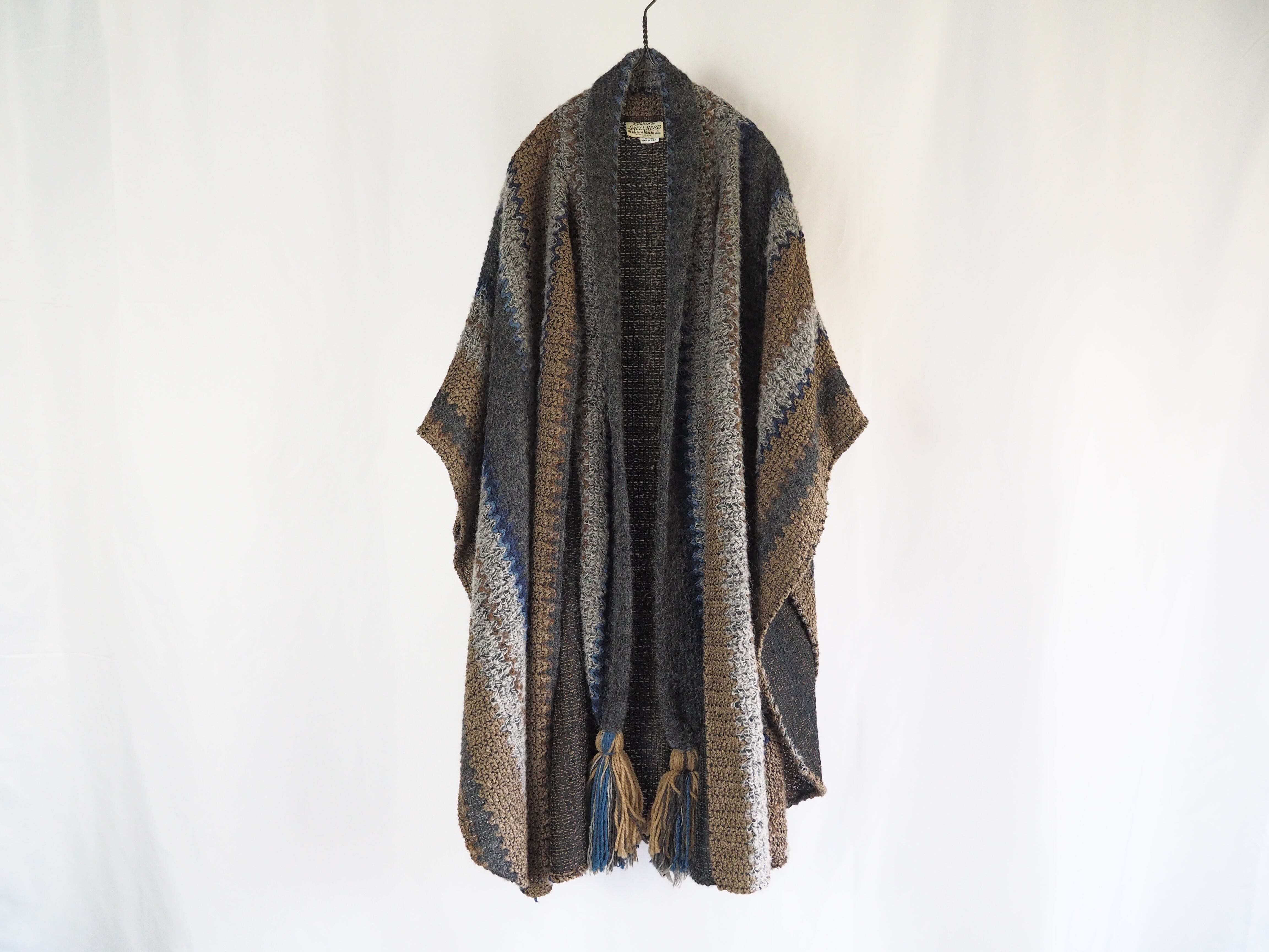 1980's〜1990's USA製 ミックスニットポンチョ