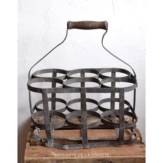 フランスアイアンボトルラック 6本用 | Brocante de La Cocotte