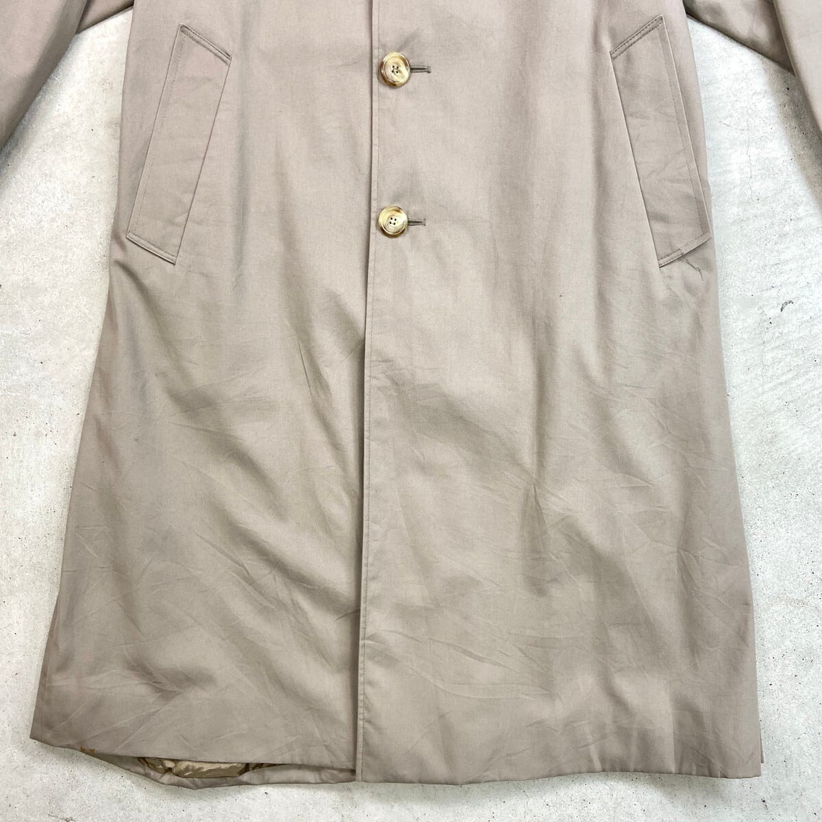 80年代 カナダ製 Aquascutum アクアスキュータム シングルトレンチ