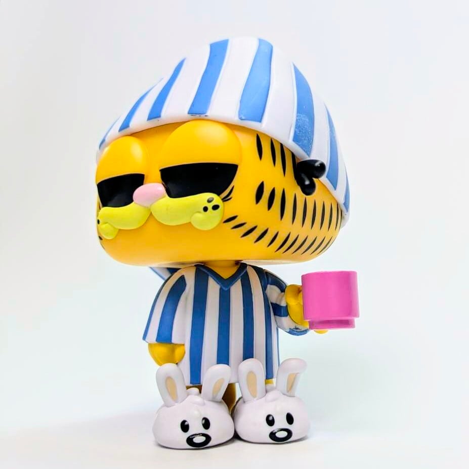 ☆US直輸入☆ FUNKO 【 POP! COMICS VINYL FIGURE GARFIELD WITH MUG ( ガーフィールド パジャマ マグ )】 ビニールフィギュア〚アメリカン雑貨 アメトイ〛