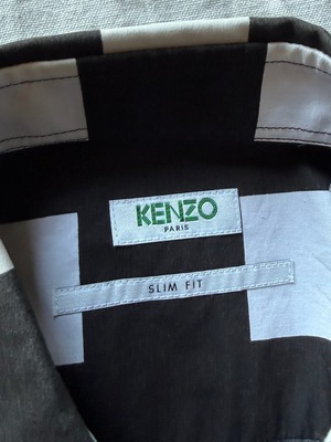 "KENZO" 2000s Block Plaid Pattern Shirt