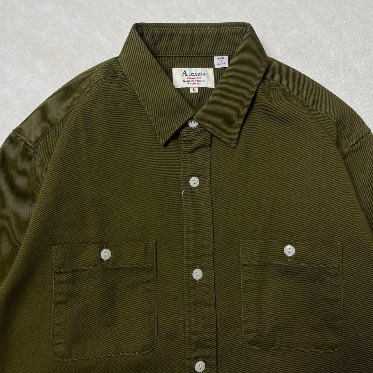 627-02 10Sツイルワークシャツ レギュラーフィット 日本製 定番