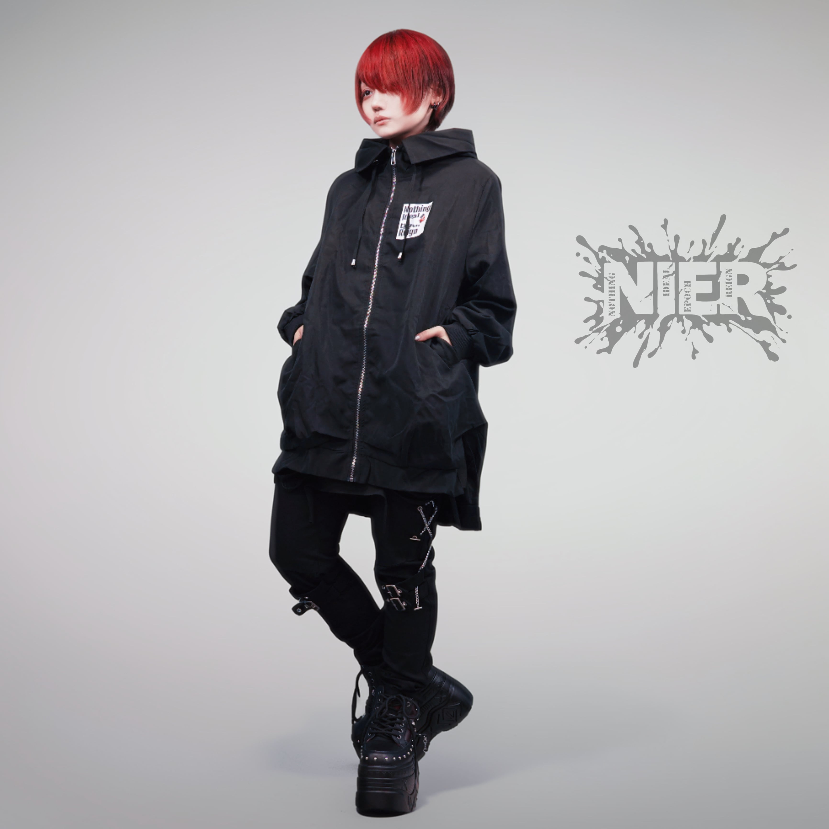 じぇにい様　フード 3日間限定大特価新作》襟付きフード×変型ZIP COAT風OUTER | NIER CLOTHING
