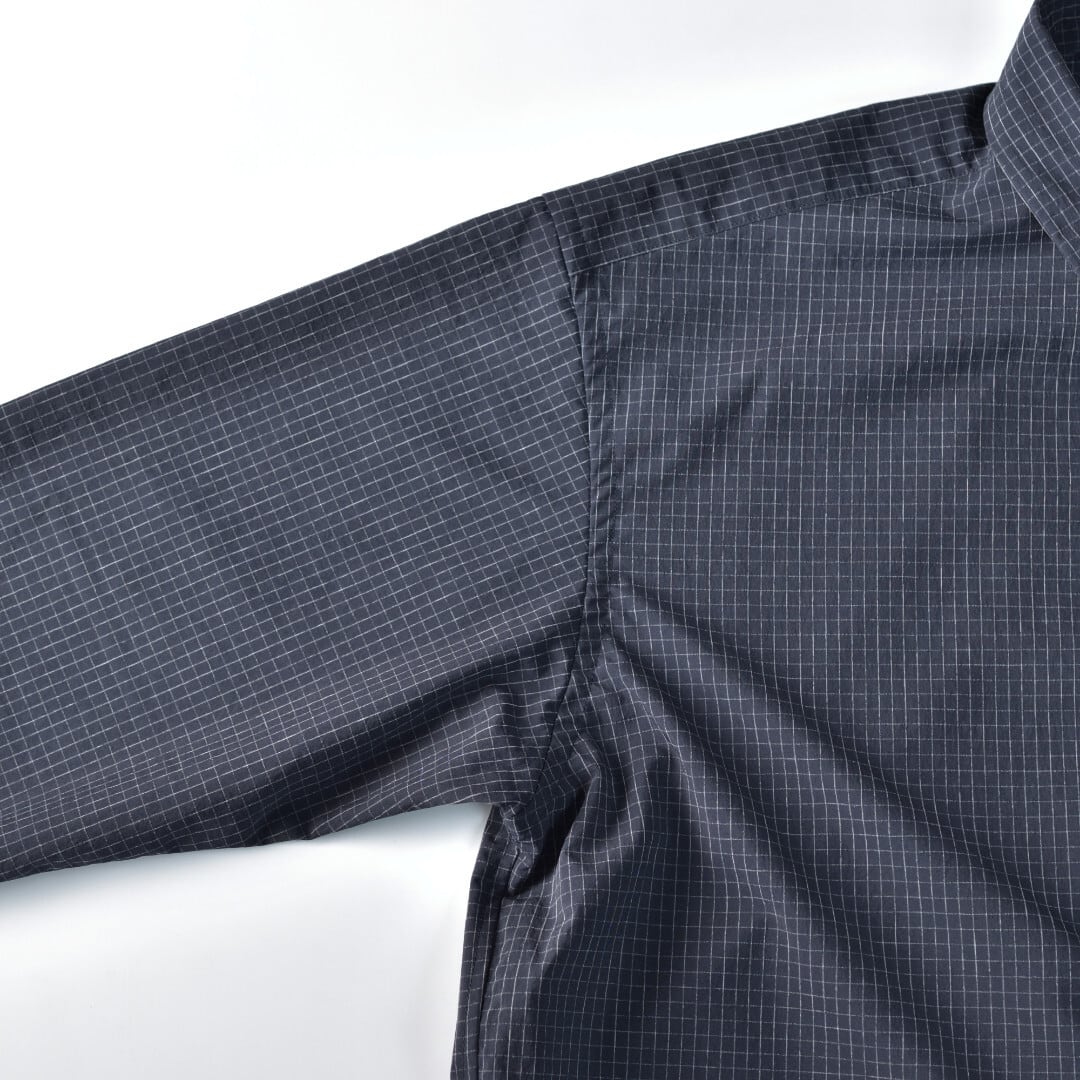 nisica ニシカ レギュラーカラーシャツ・ネイビーチェック【メンズ・送料無料】