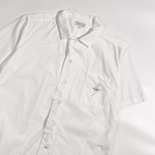 agnes b. homme アニエスベー サンダー デザイン 半袖 コットン シャツ S/ホワイト系 メンズ