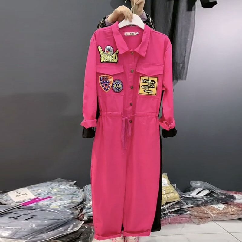 スプリングジャンプスーツ オールインワン スタイル 大きめサイズ 春物 ミックスインファッション93292321756