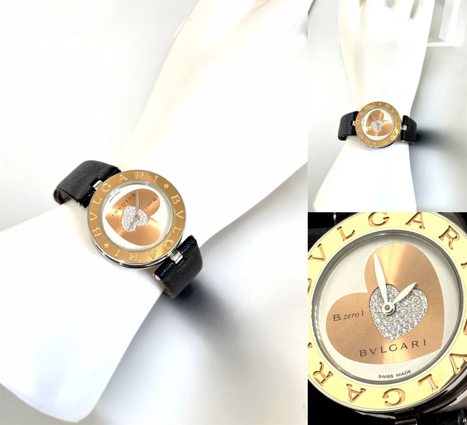 BVLGARI ブルガリ B-ZERO1 ビーゼロ K18 PG 金無垢 ダブルハート