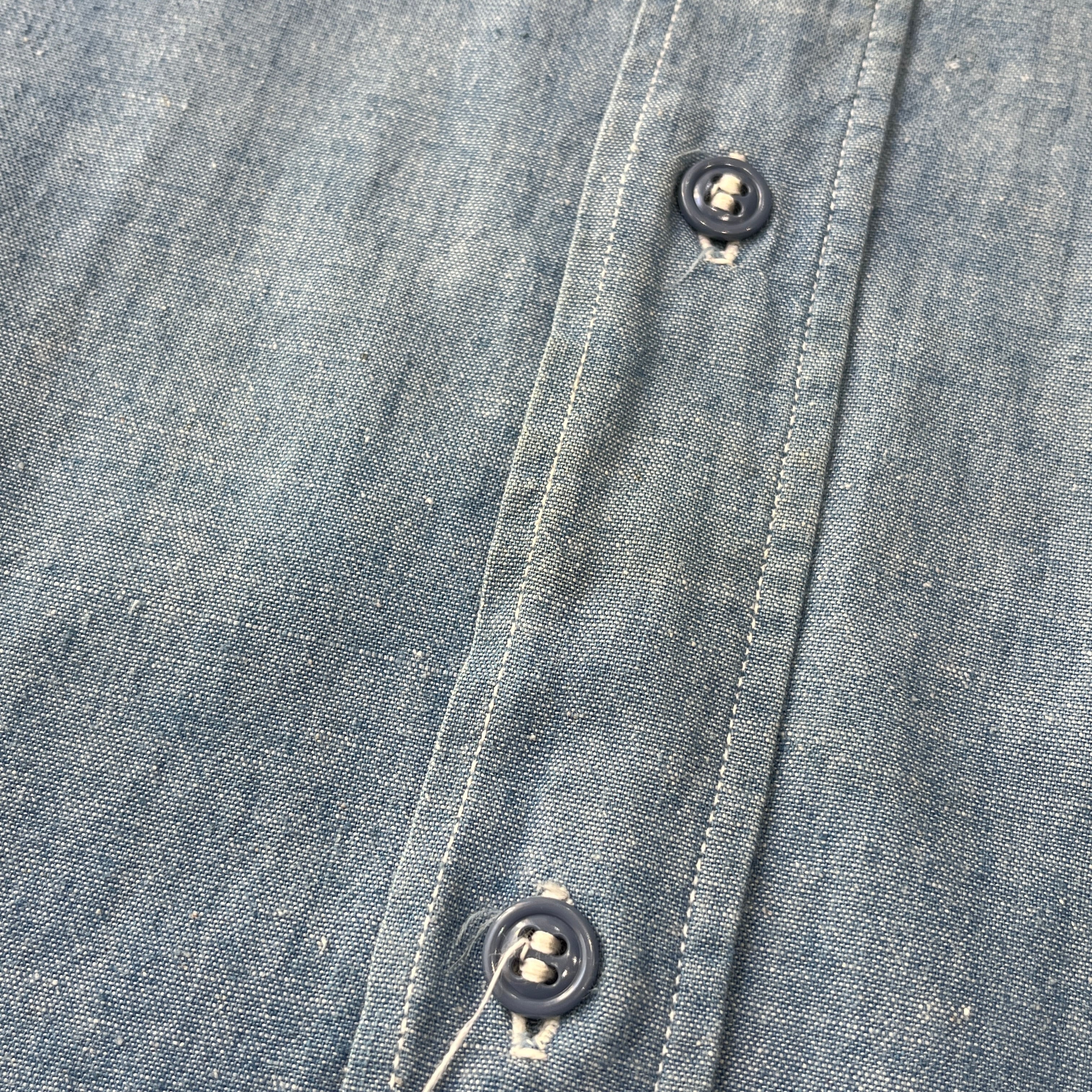 50s〜60s US NAVY Chamblay Shirt 14-14H 50年代 60年代 シャンブレー
