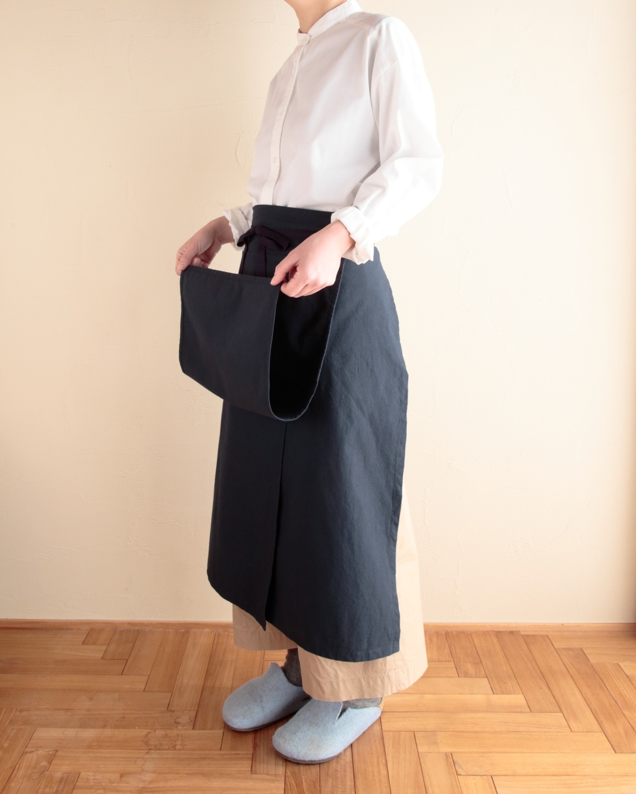 POLITE work apron 03 Low NV / ポライト ワークエプロン 03 ロー（ネイビー）