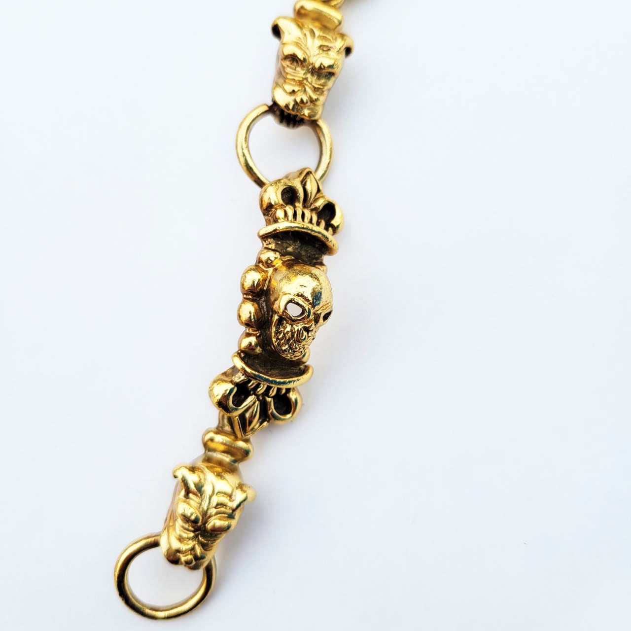 23K GOLD PLATED 925 SILVER BRACELET / FACE