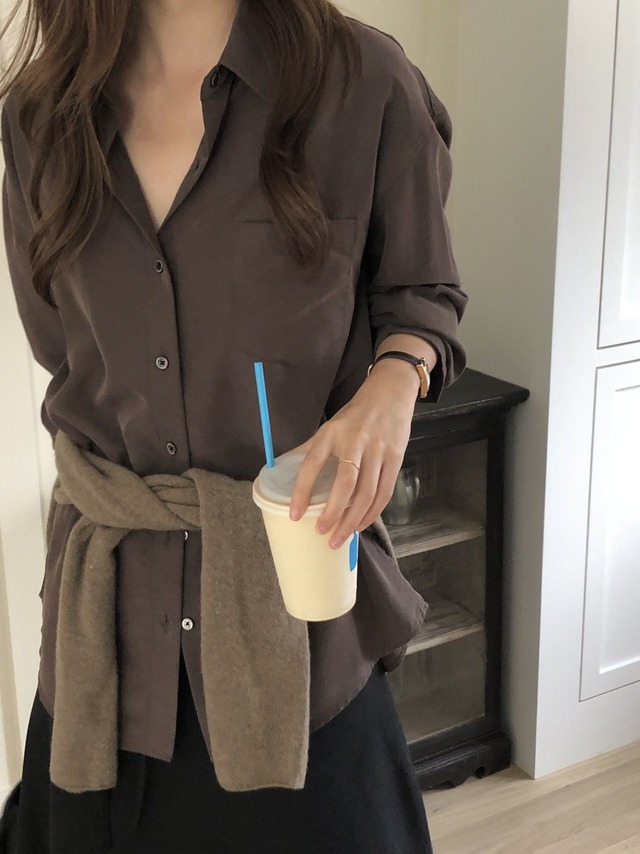 (verveine) lumiere tencel shirt / 4color