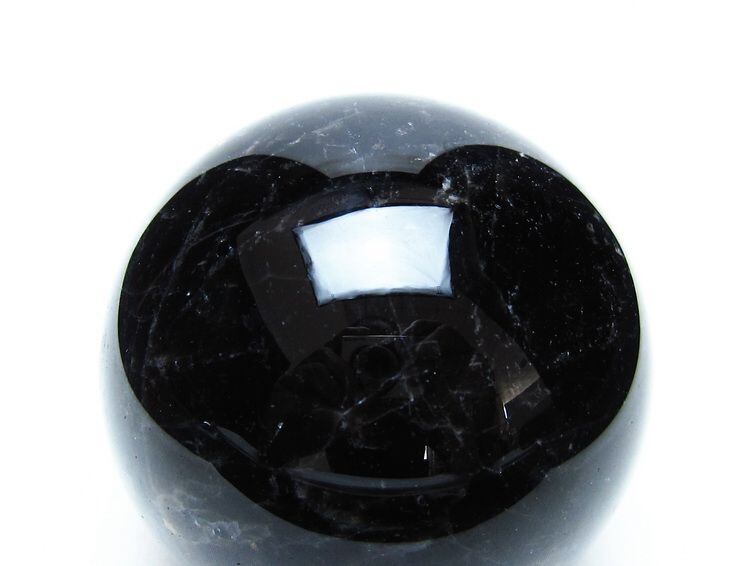 黒水晶 スフィア モリオン 丸玉 65mm 原石 置物 一点物 151-10428