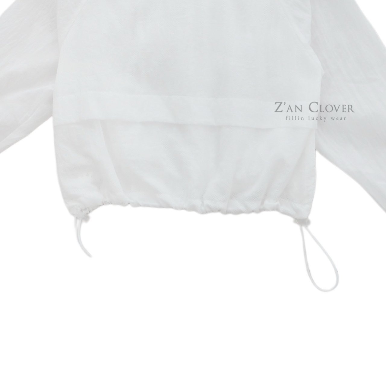 [Z’AN CLOVER] Ribbon Wind Jumper / [지안클로버] 리본윈드점퍼