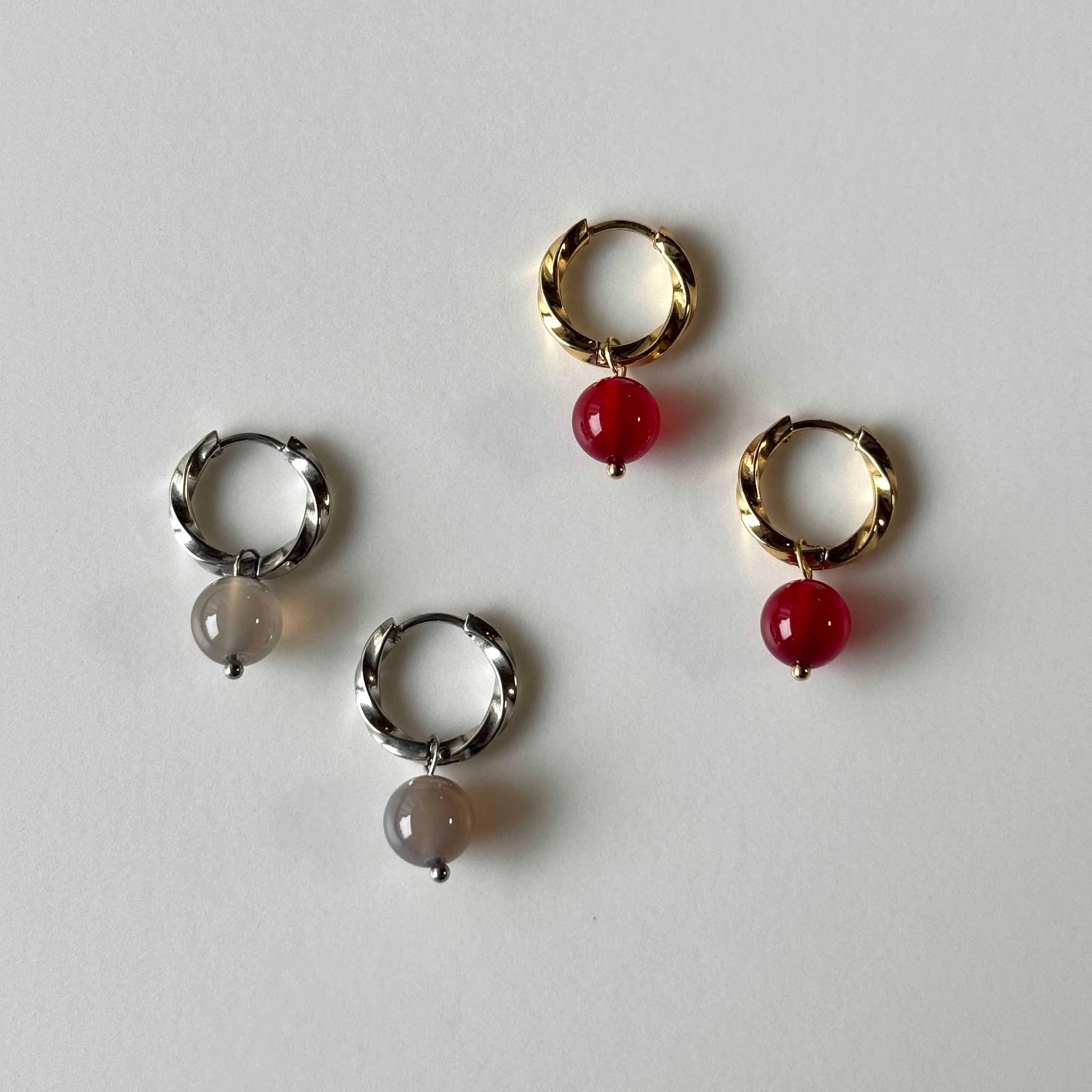 【オンライン限定】(別注)ストーンツイストピアス