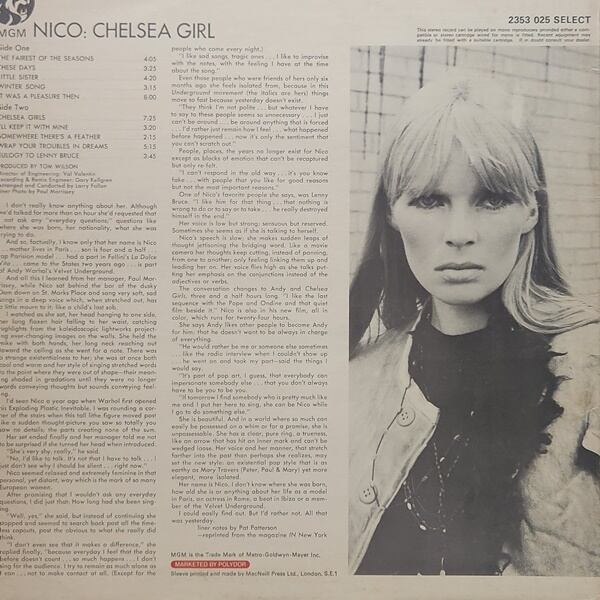 Nico / Chelsea Girl [2353 025] - 画像2