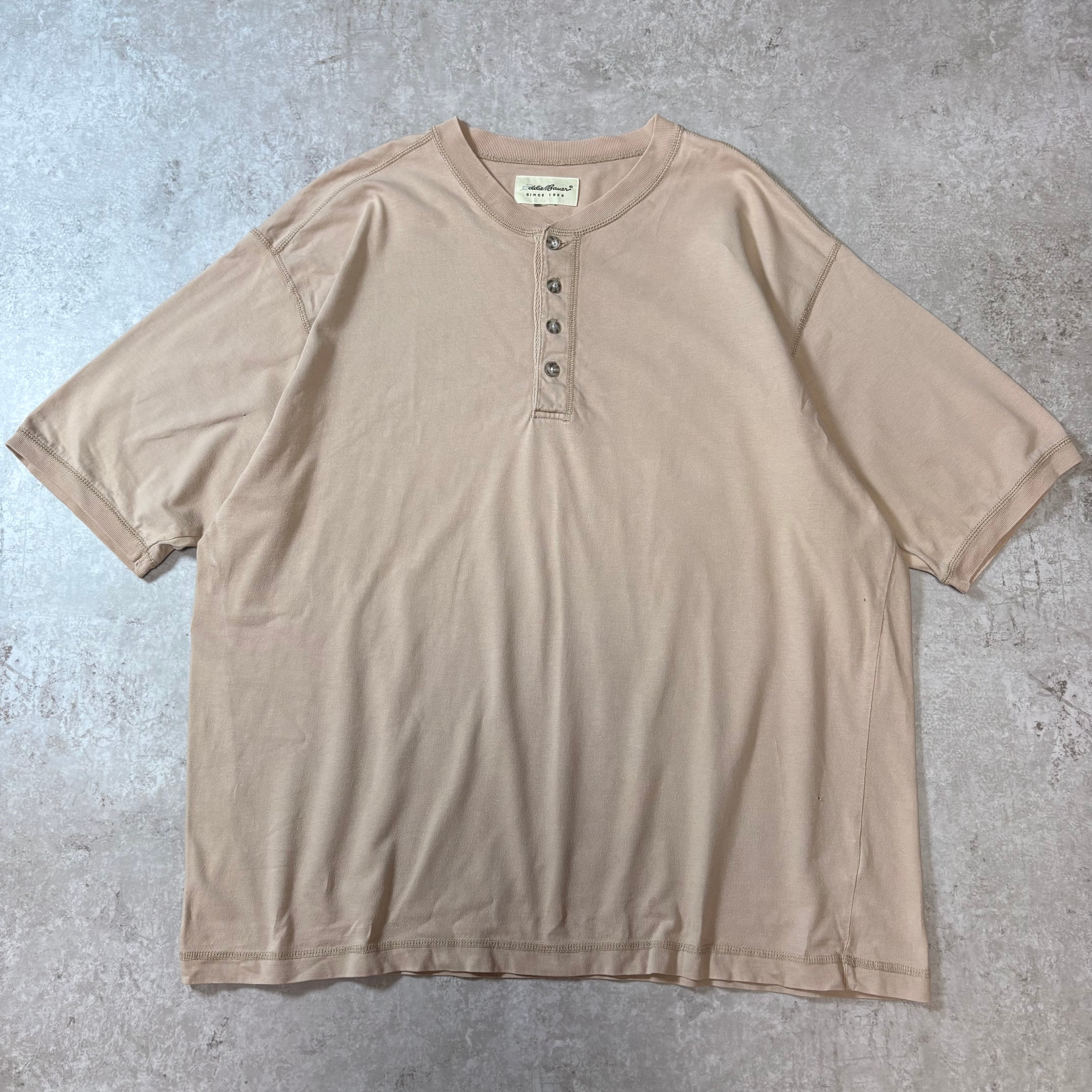 1990s~ "Eddie Bauer" Henry Neck T-shirt