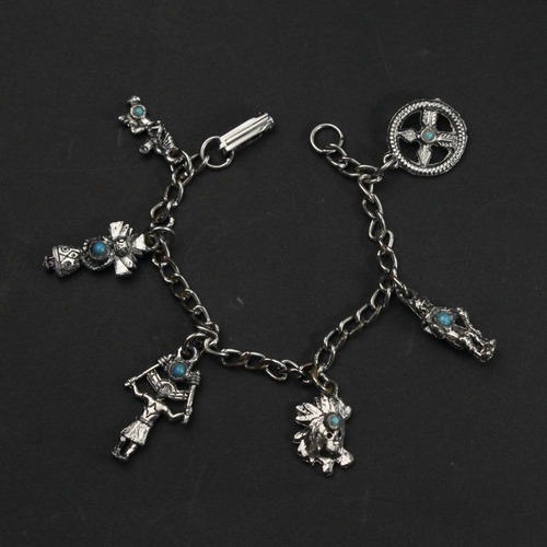 Vintage charm bracelet [1980s ~] Native Motif