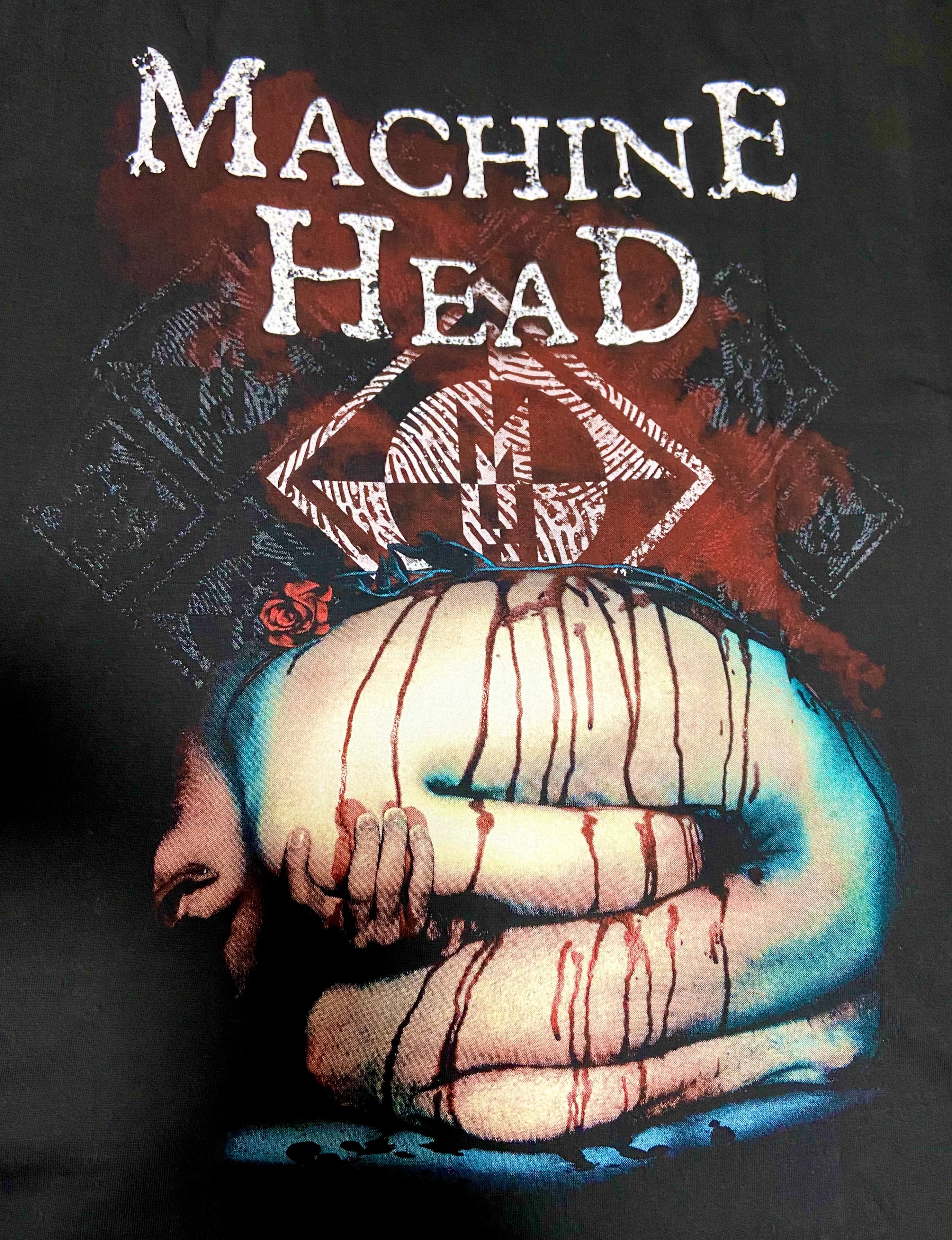 USA製 バンドTシャツ MACHINE HEAD/マシーンヘッド 両面ロゴ オーバー