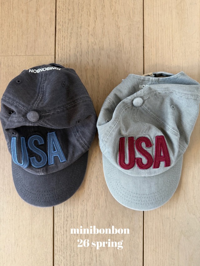 【取寄】minibonbon|usa cap|USAキャップ|FREE|kids&jr|26 spring