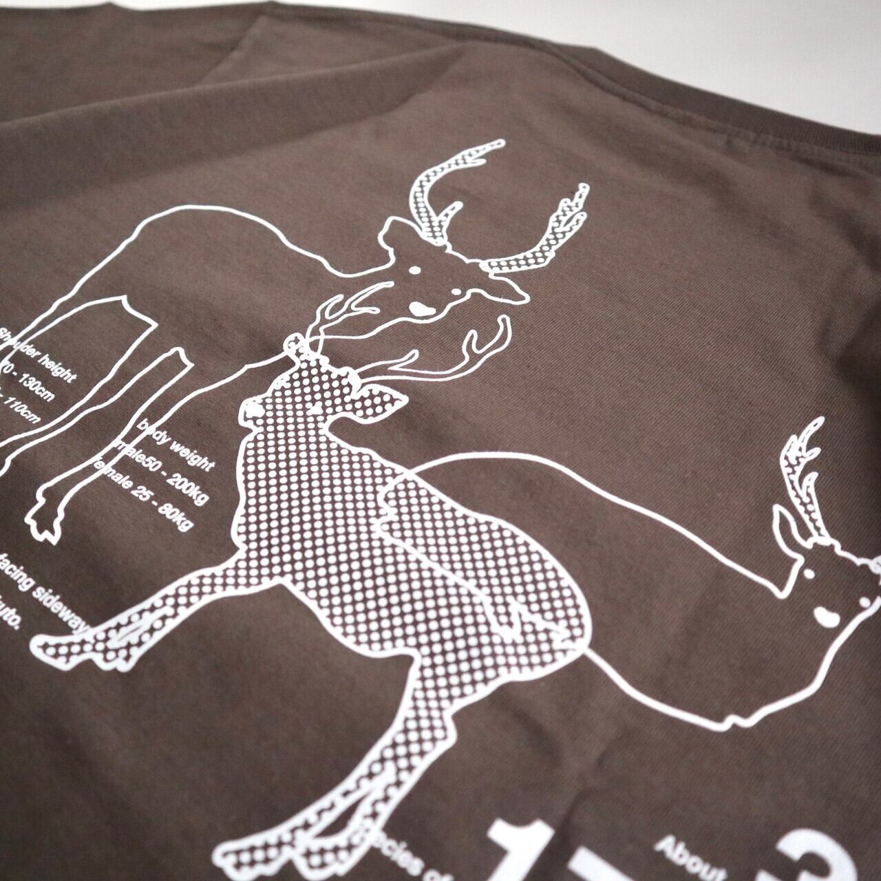 鹿のイラストtee Charcoal Portsidelaboratory Store