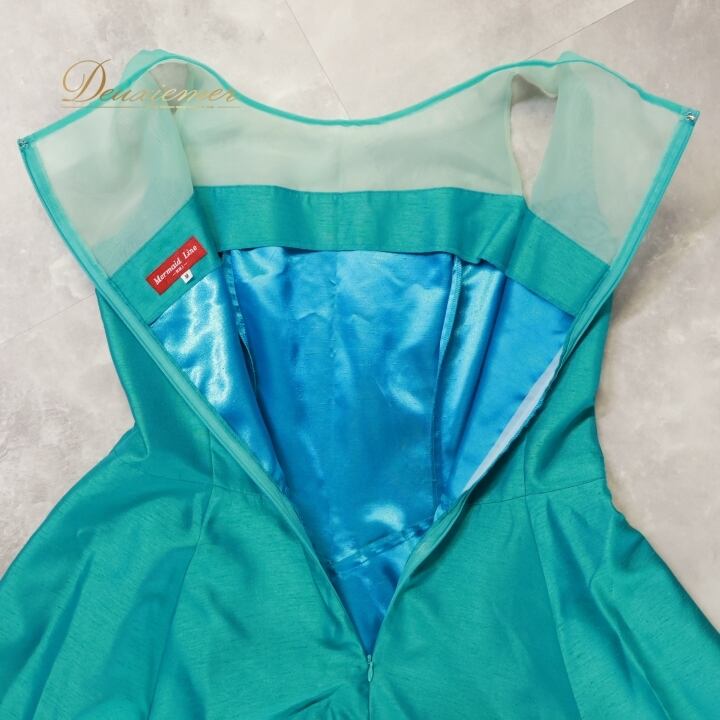 フラダンス 衣装 ワンピース ドレス グリーン系 マーメイドライン フラ