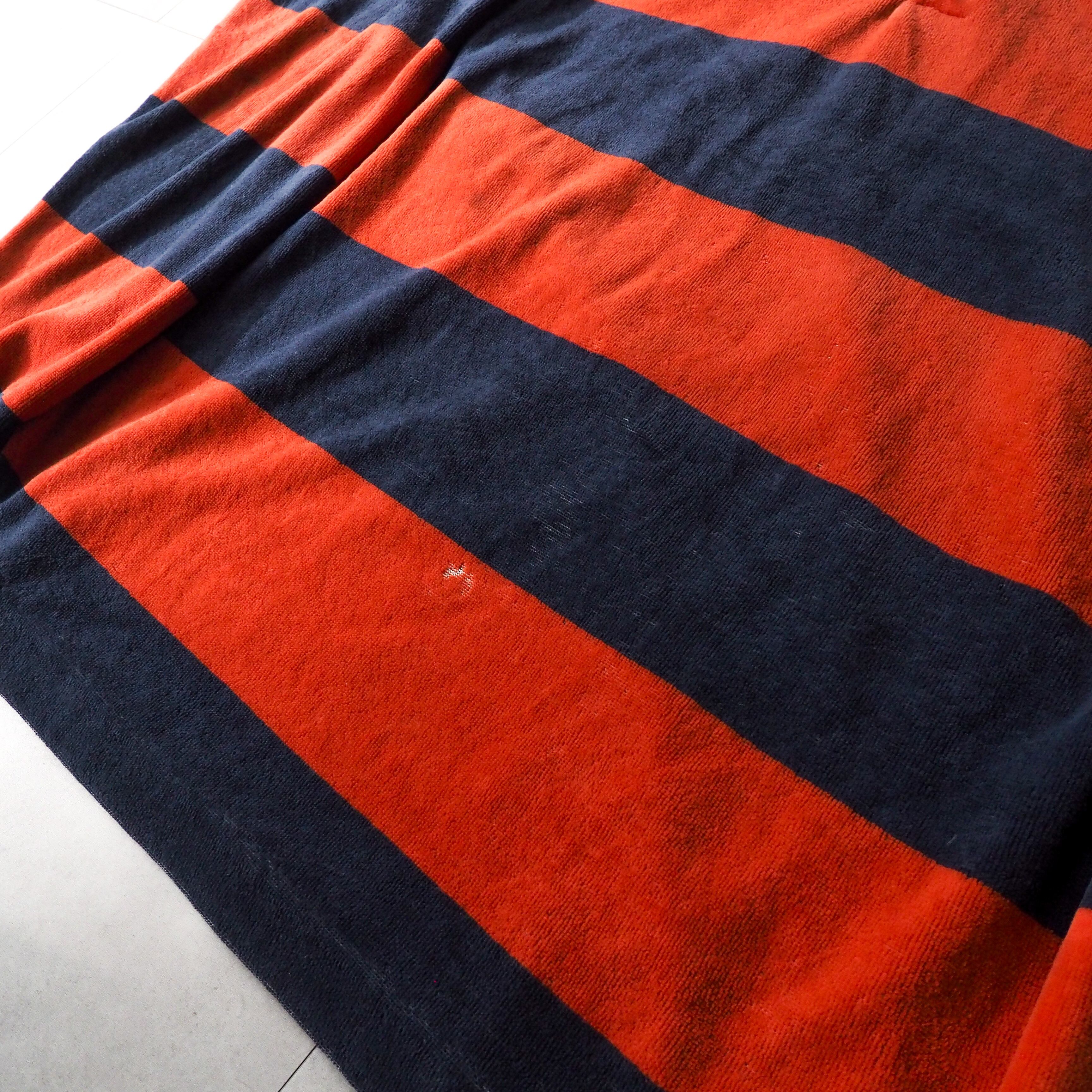 80s “CAMPUS” velour fabric border pullover shirt made iUSA 80年代