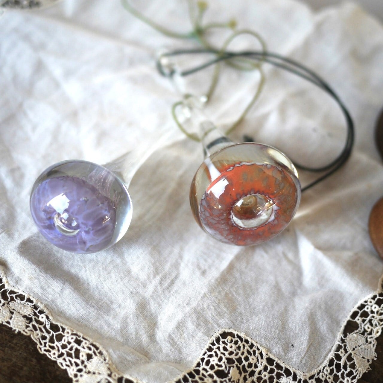 しずく型ガラスオーナメント2P ティアードロップ サンキャッチャー