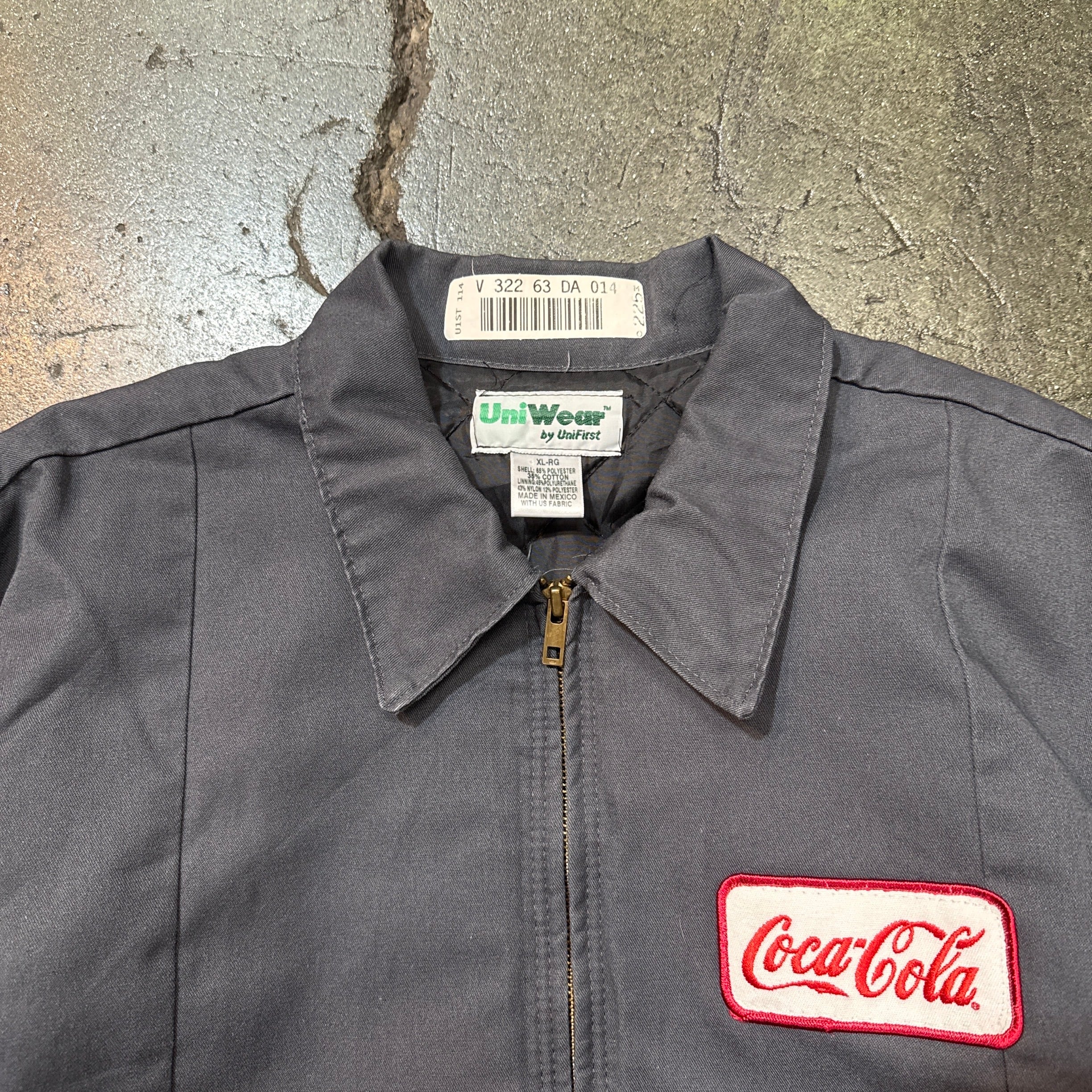 Coca-Cola Work Jacket Gray Black XL Size コカコーラ ワーク