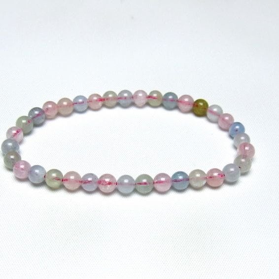 ミックスカラーベリル ブレスレット 5mm 一点物 メール便可 [M便 1/10] 111-48827