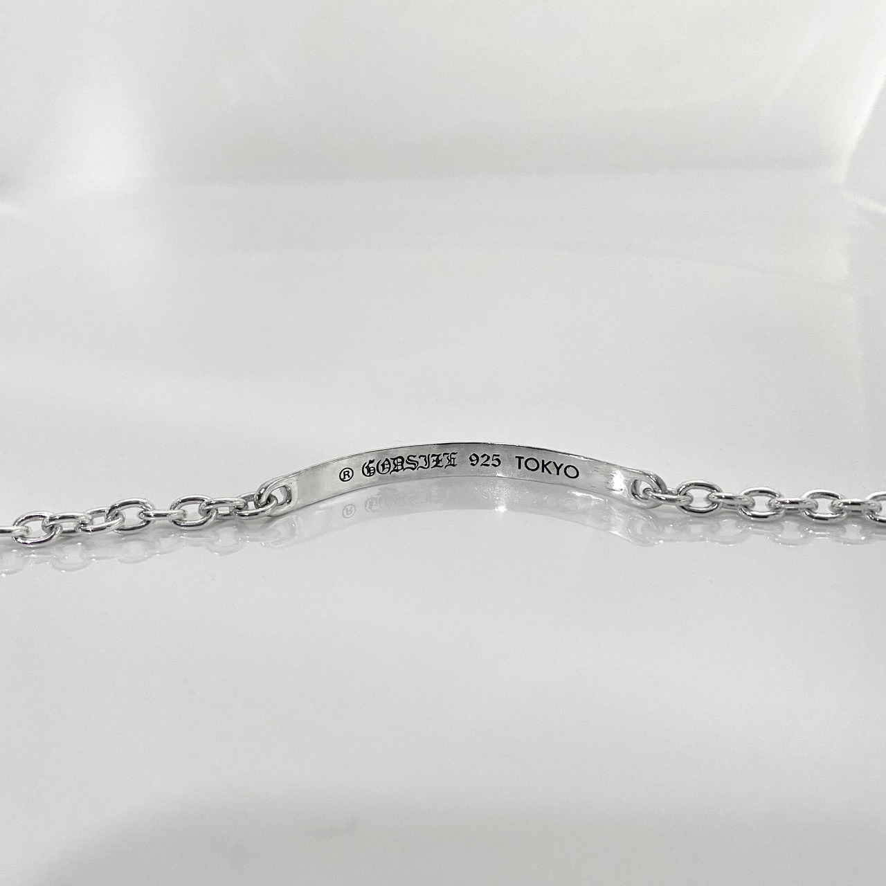 CHAIN BRACELET [SW:TRIANGLE] / スタンプワークトライアングルプレートチェーンブレスレット
