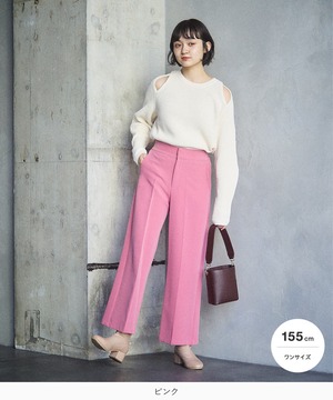 ワイドストレートパンツ / ピンク / XXS-S