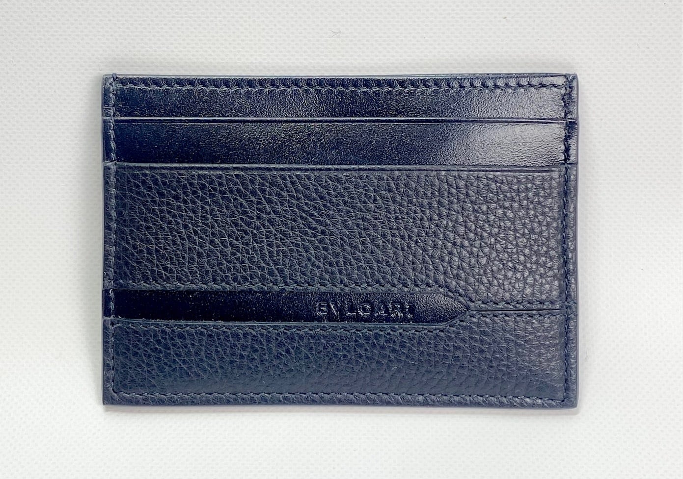 BVLGARI コレツィオーネ ケース ポーチ ミニ財布 グレー・青 BVLGARI