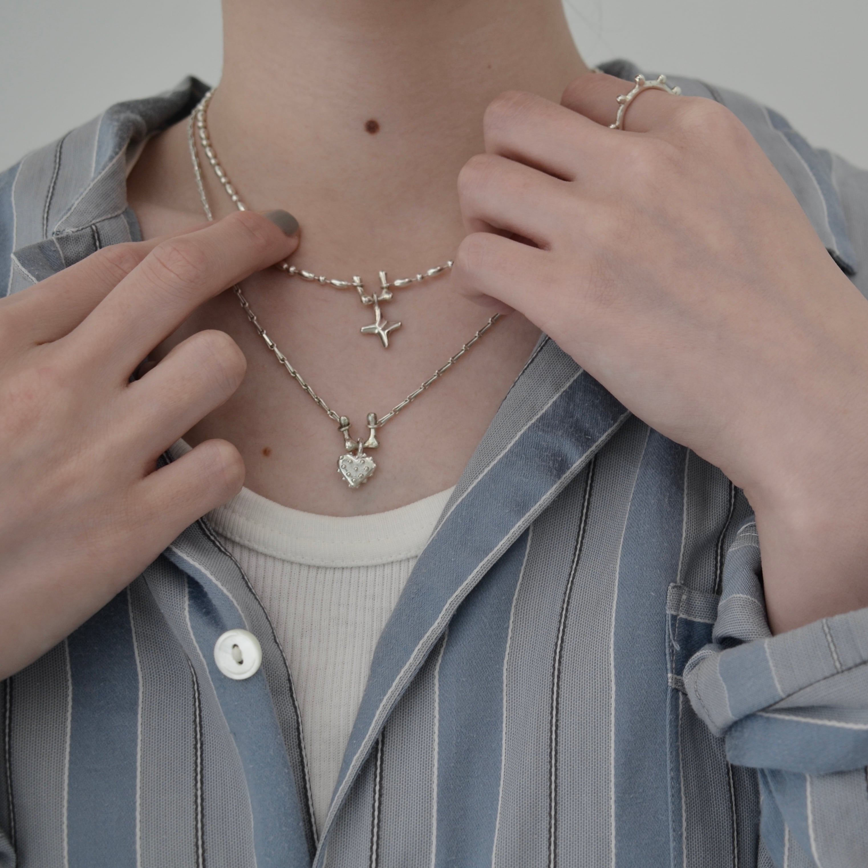 【完全ハンドメイドネックレス　骨　ボーンネックレス】 Bone necklace -plus- B | EMIKOAMANO