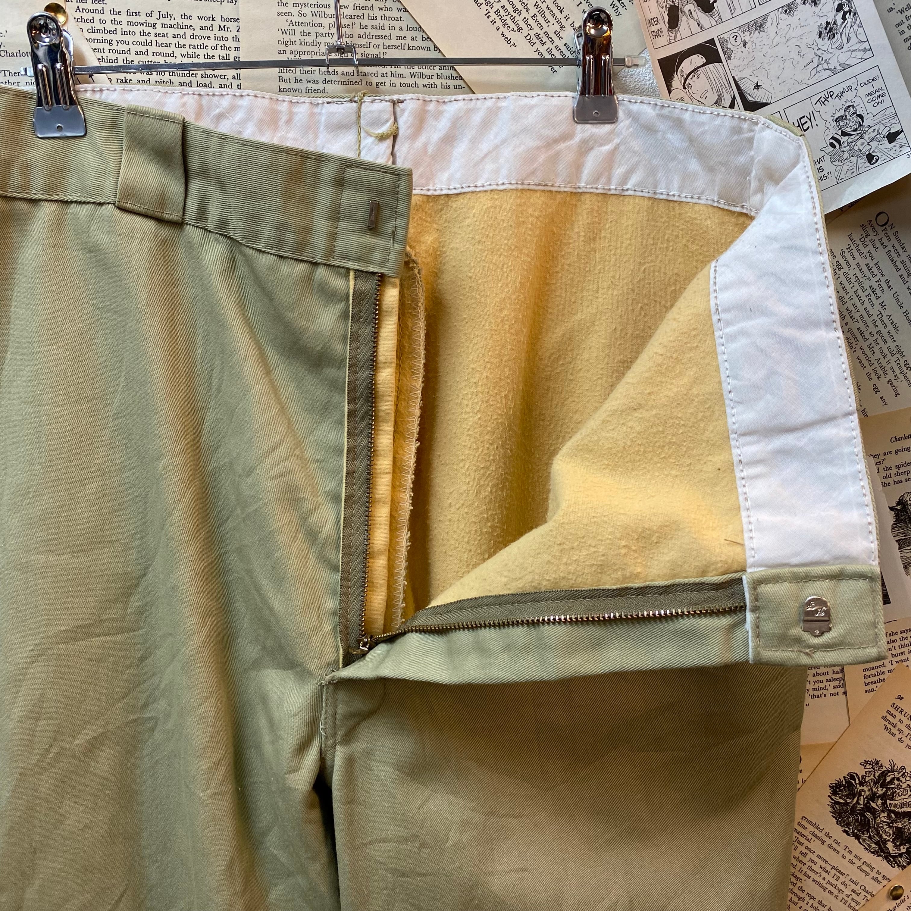 【楽天ランキング1位】 80's USA製 LLBean (35 ワークパンツ ノータック LLビーン 男性用