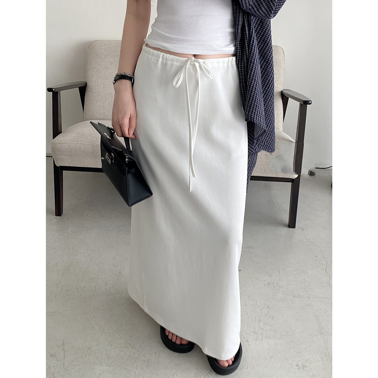 straight slit skirt k-0120